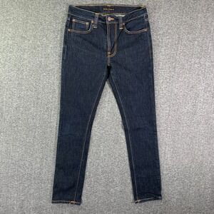 Nudie Jeans Men 30x30 Lean Dean Dark Wash Denim Organic Cotton